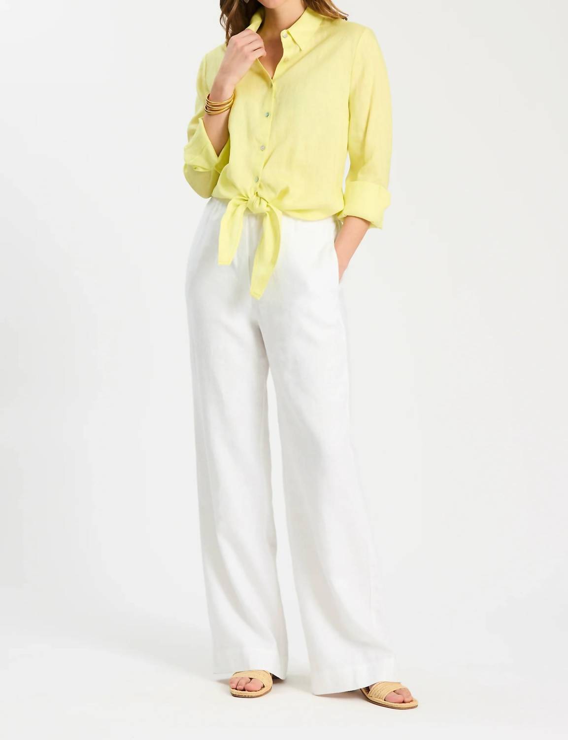 Tyler Boe - Amara Linen Tie Front Shirt
