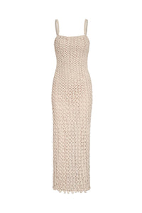 Andres Otalora - Poesia Quieta Hand Knit Macrame Maxi Dress