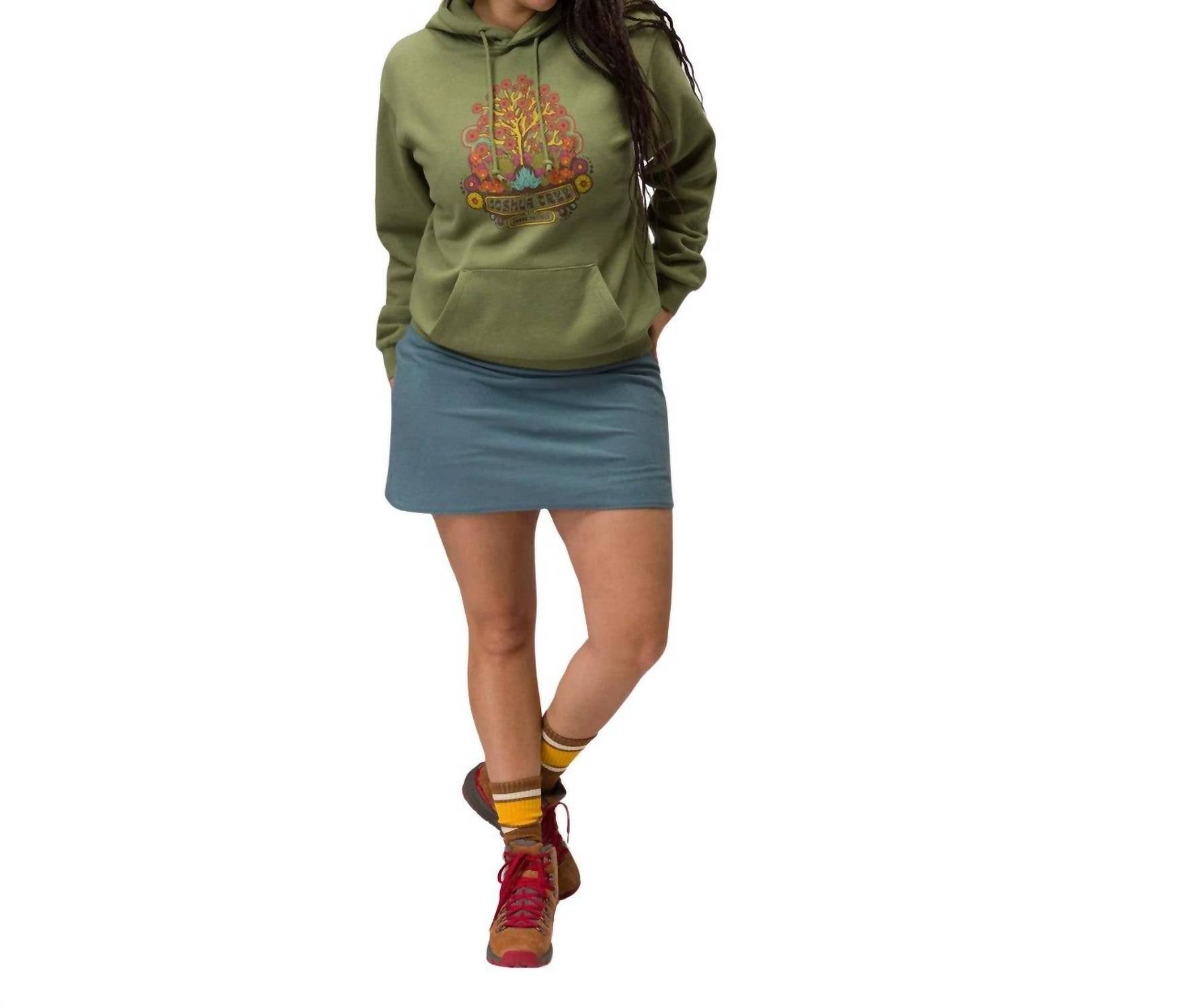 Parks Project Joshua Tree Trip Hoodie in fern - women's top - detail view