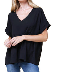 Entro - Textured Babydoll Top