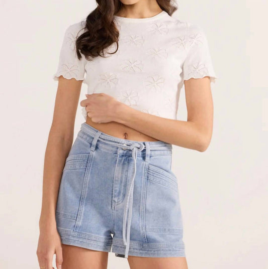 Minkpink - Bonnie Pointelle Crop Top