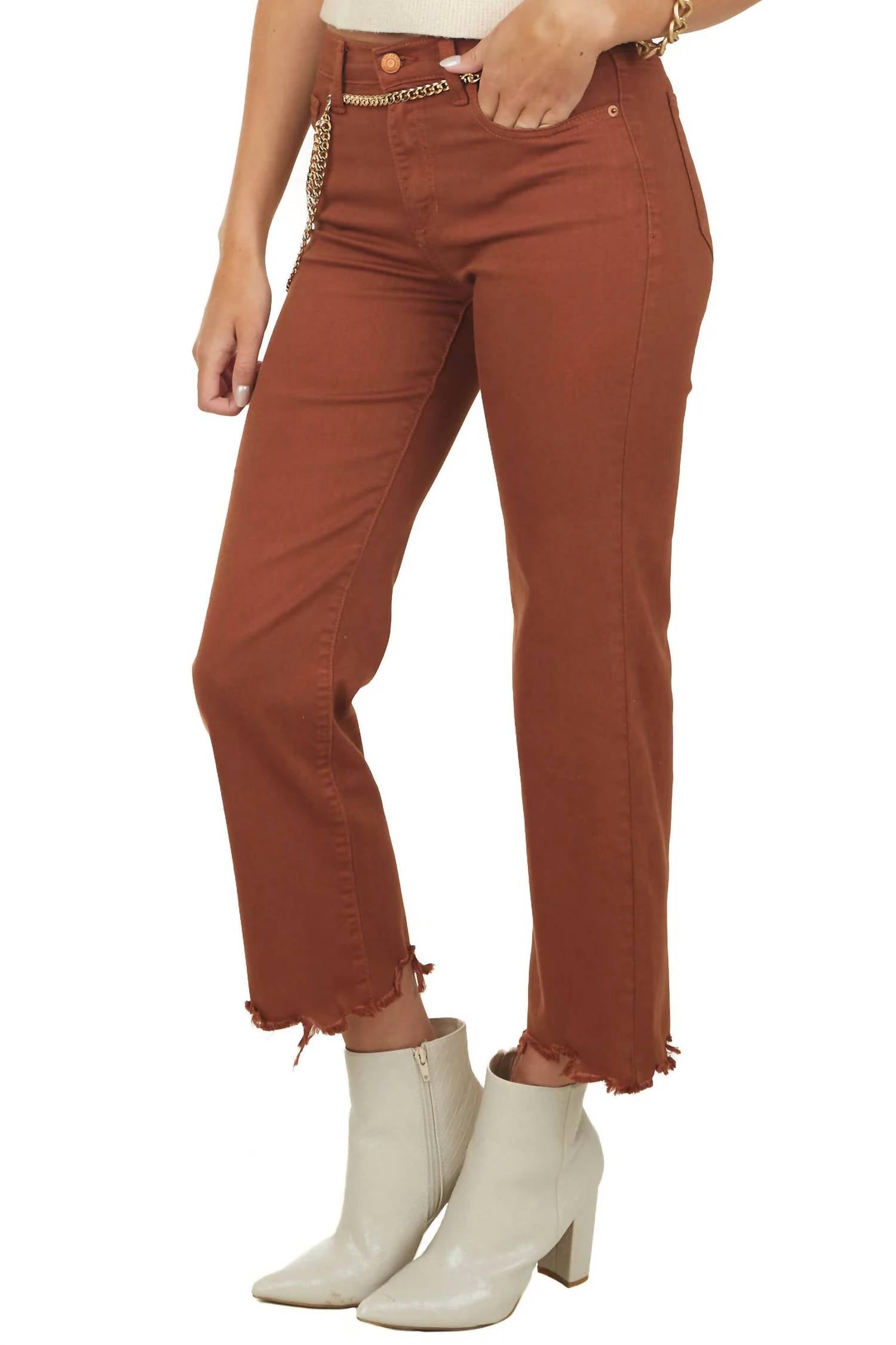 Sneak Peek - Mid Rise Straight Frayed Hem Jeans