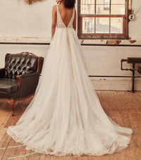 L'Amour by Calla Blanche Sutton Gown in ivory light nude - women's dress - detail view