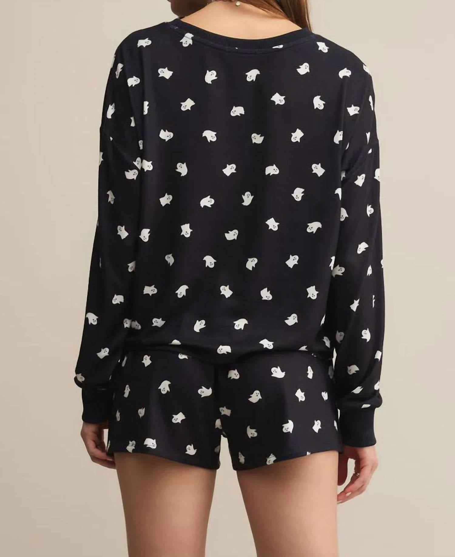 Z Supply Delia Ghost Short in black - women's shorts - detail view