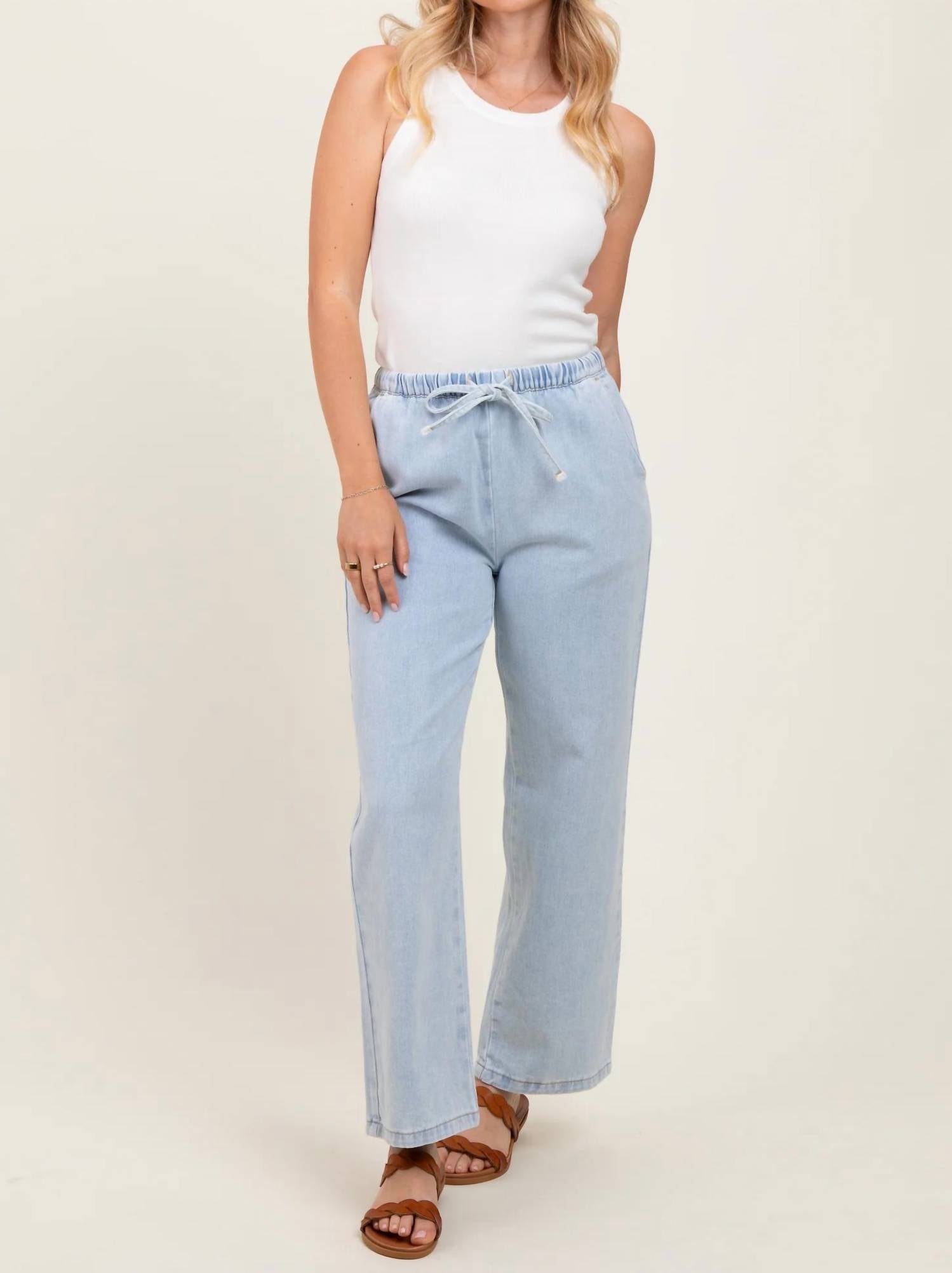 Wishlist - Brynn Drawstring Denim Pants