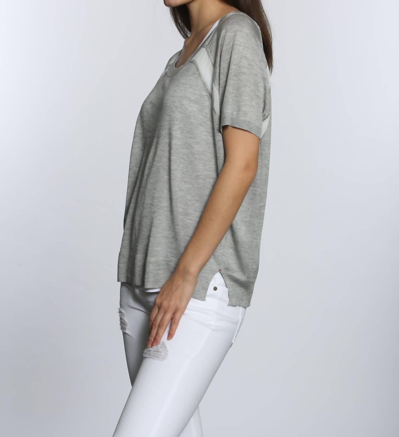 Label+Thread - Women's Sheer Trim Scoop Top