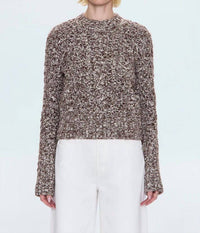 PISTOLA Women's Quinn Sweater in chocolate marl - women's sweater