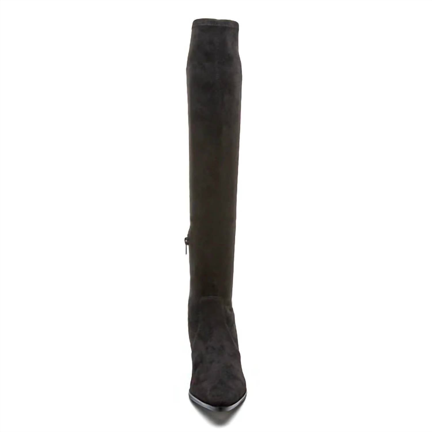Matisse Women's Broadway Block Heel Over The Knee Boot in black - women's shoe - detail view