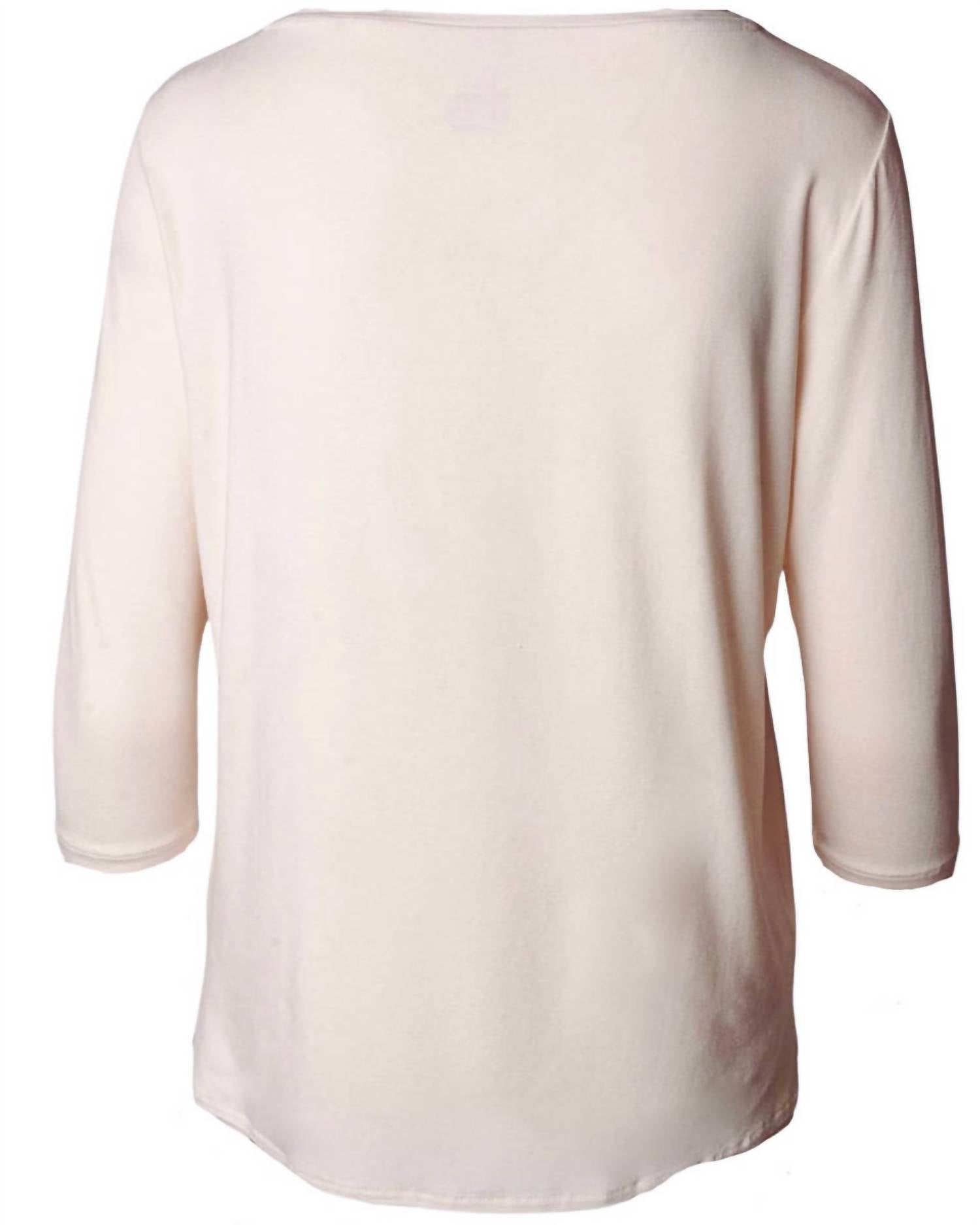 Majestic Filatures - Women's Semi Relaxed 3/4 Sleeve Boatneck Top