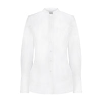 Marina Moscone - Long Sleeve Stand Collar Shirt Top