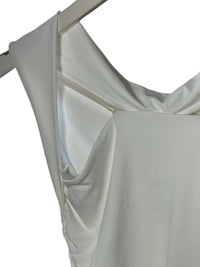 RD Style Women's Tank Second Skin Fabric Top in white - women's tank top - detail view