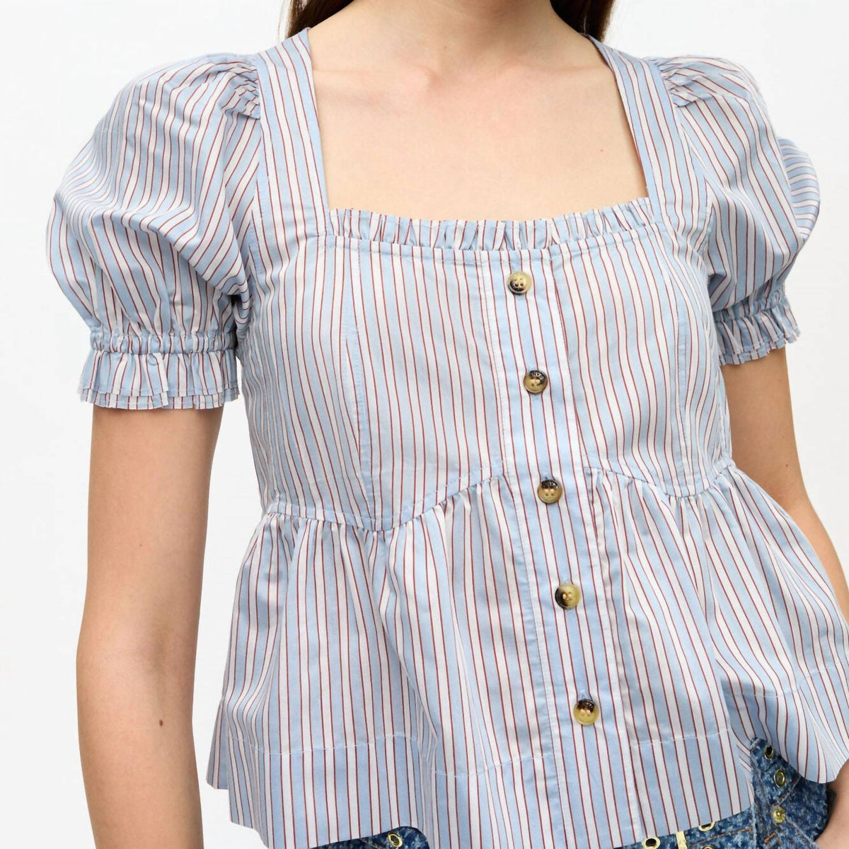 Ganni - Yarn Dyed Stripe Blouse