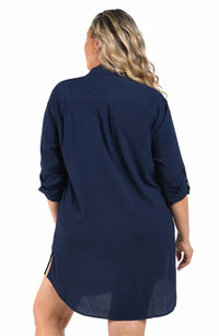 Maxine Of Hollywood - Woven Covers Button Down Tunic - Plus