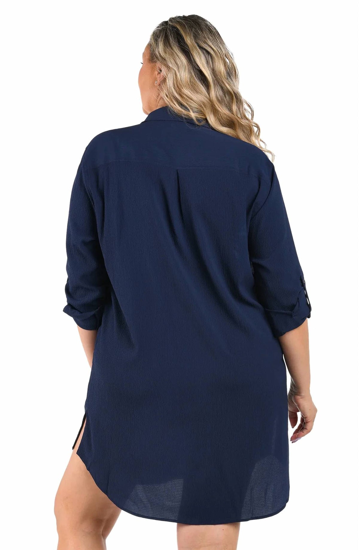 Maxine Of Hollywood - Woven Covers Button Down Tunic - Plus