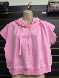 RAE MODE Women's Cloud Nine Cropped Hoodie in pink - women's top