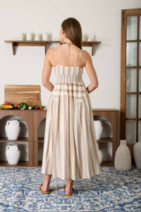 Blu Pepper - Multi Pattern Spaghetti Strap Midi Dress