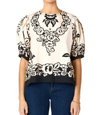 Cleobella Kinsley Blouse in botanico print - women's blouse