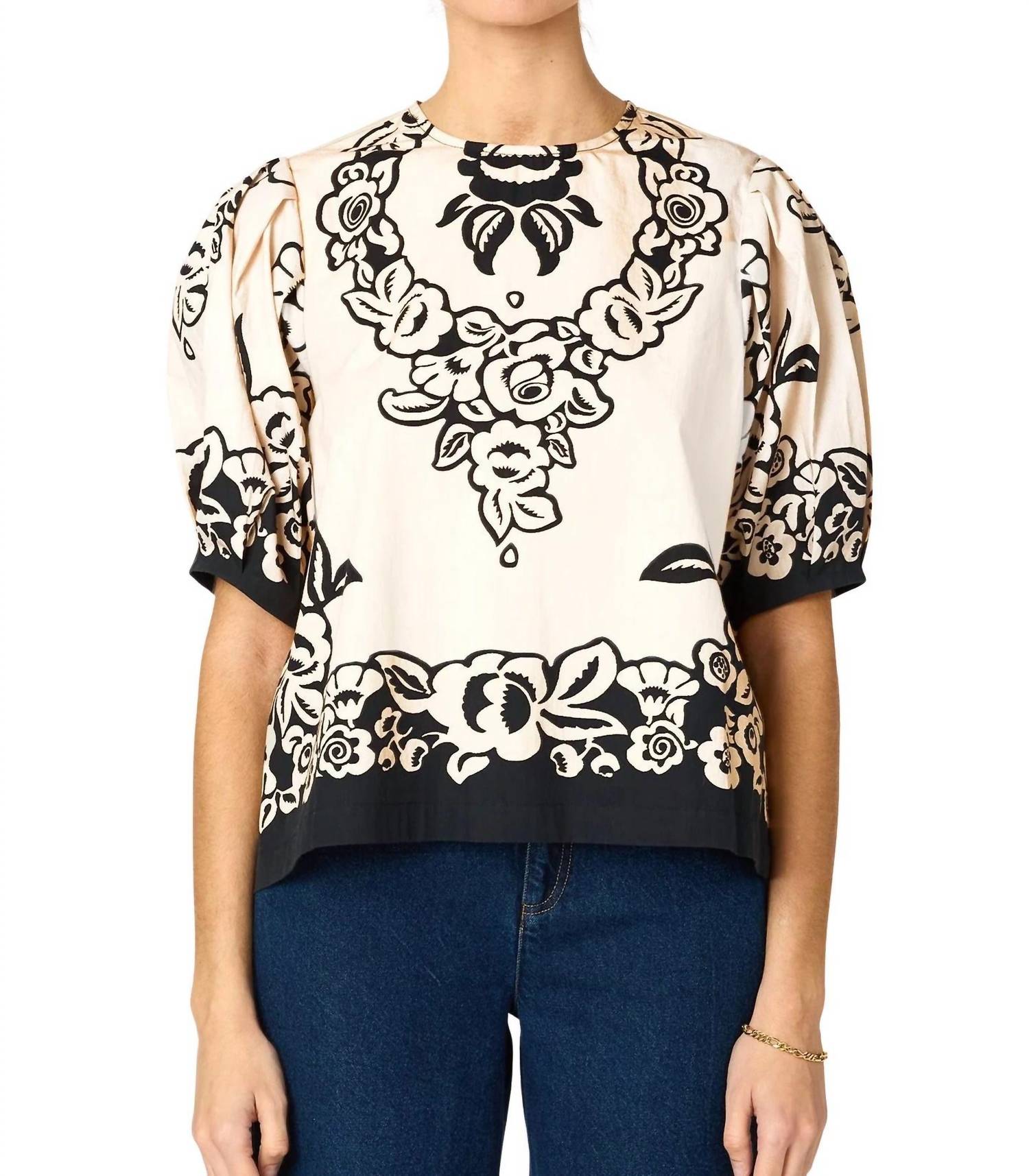 Cleobella Kinsley Blouse in botanico print - women's blouse