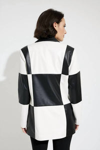 Joseph Ribkoff - Finn Faux Leather Patchwork Jacket