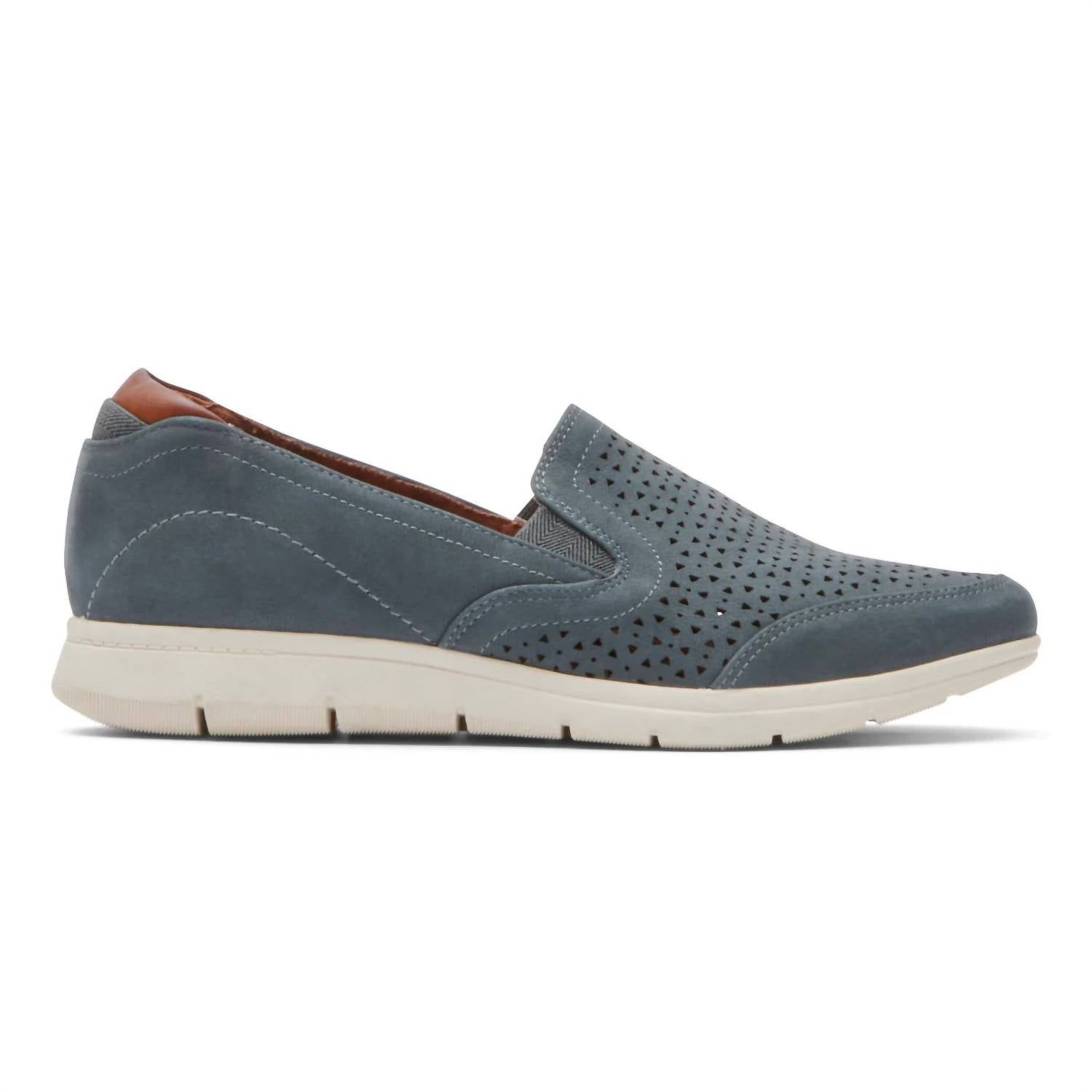 Cobb Hill Women's Lidia Shoes in blue - women's flats - detail view