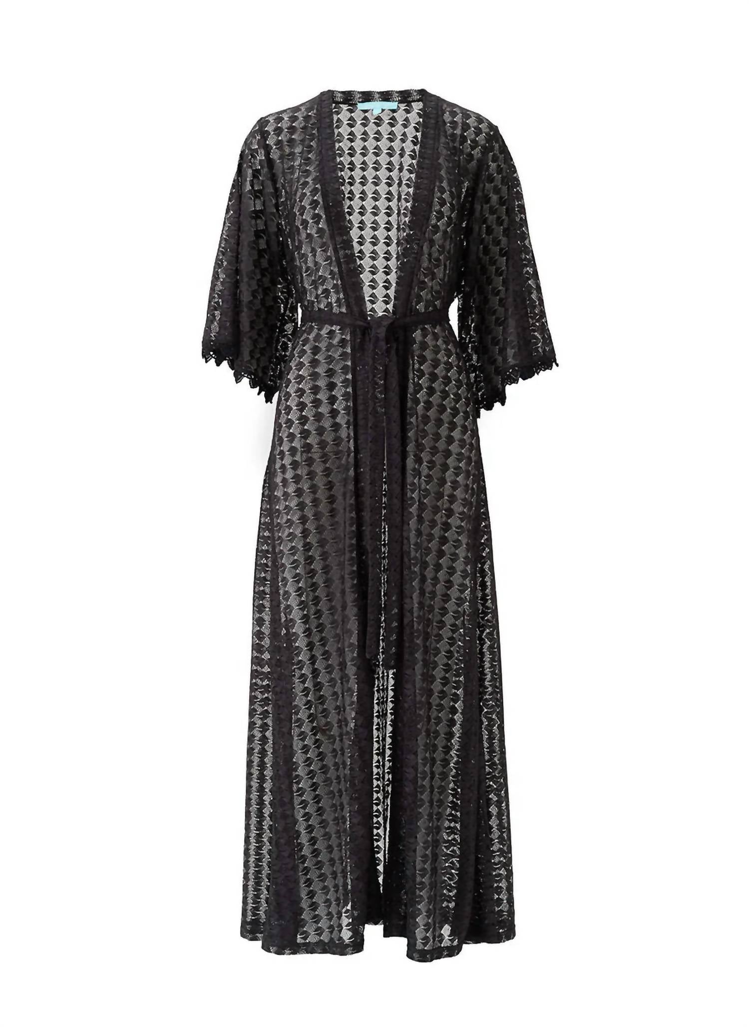 Melissa Odabash Tali Kaftan Maxi Open-front Coverup in black - women's swimwear - alternate view