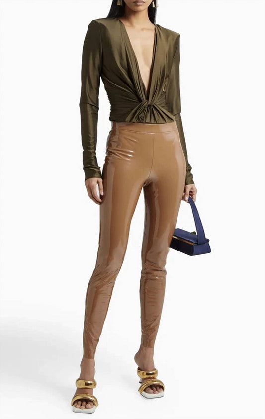 Alice + Olivia - Women's Leather Leggings