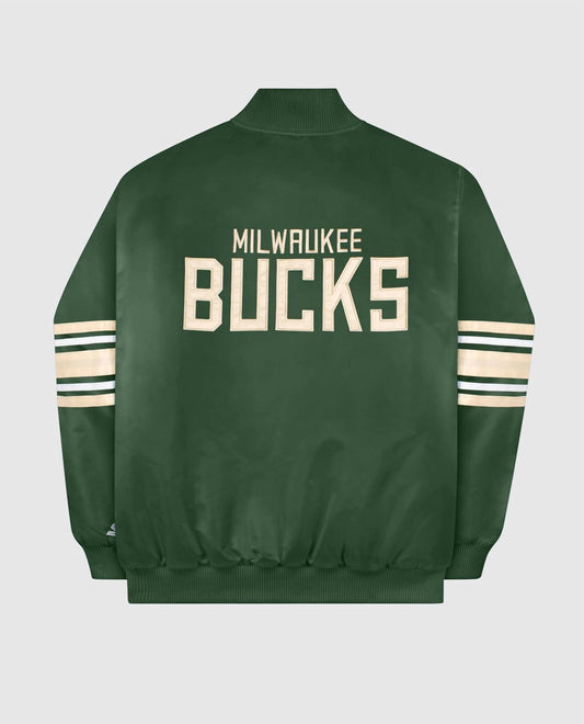 Starter - Women's Milwaukee Bucks Varsity Satin Full-snap Jacket