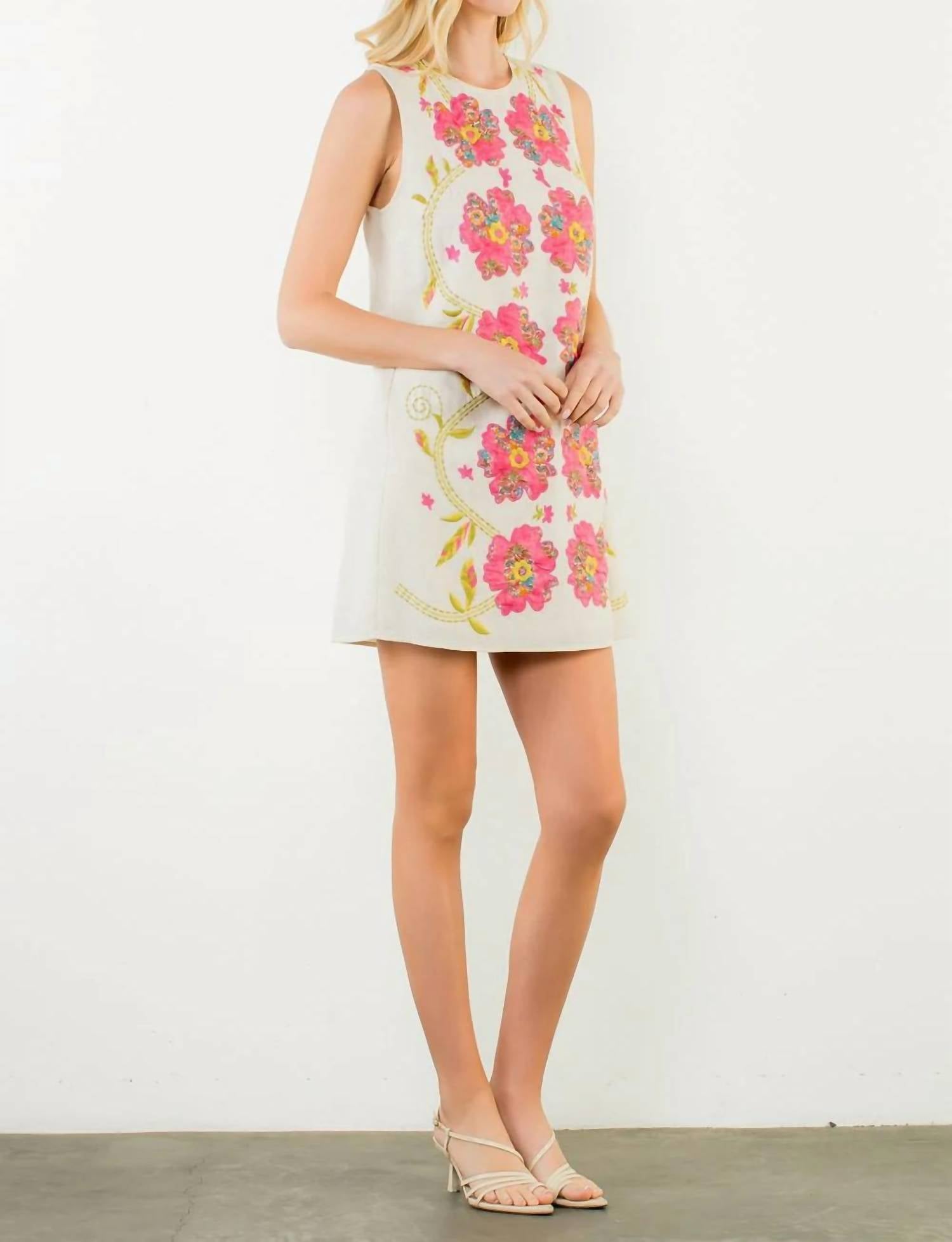 Thml - Sleeveless Embroidered Mini Dress