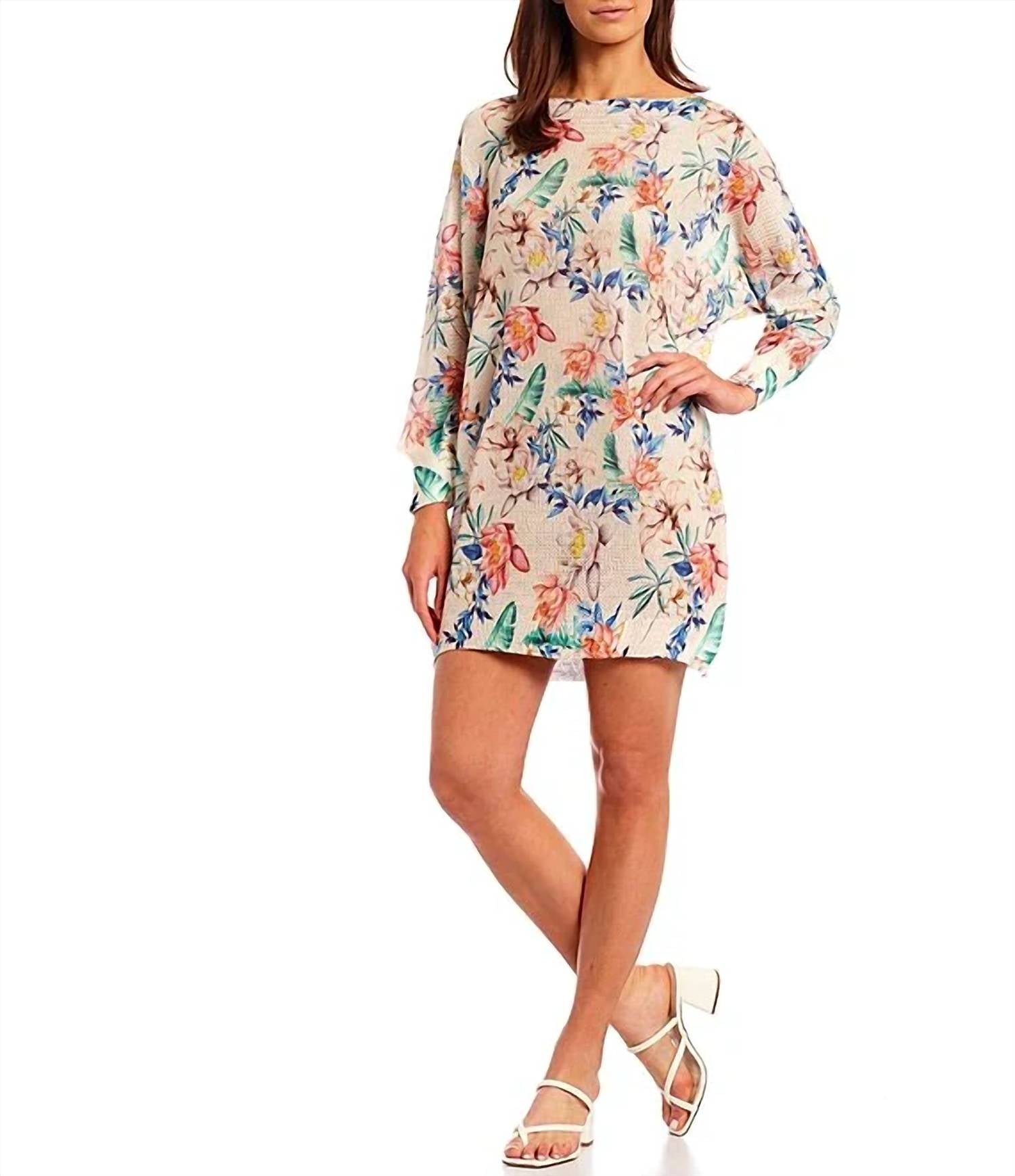 M Made In Italy - Kelen Knitted Long Sleeve Sweater Mini Tunic Dress