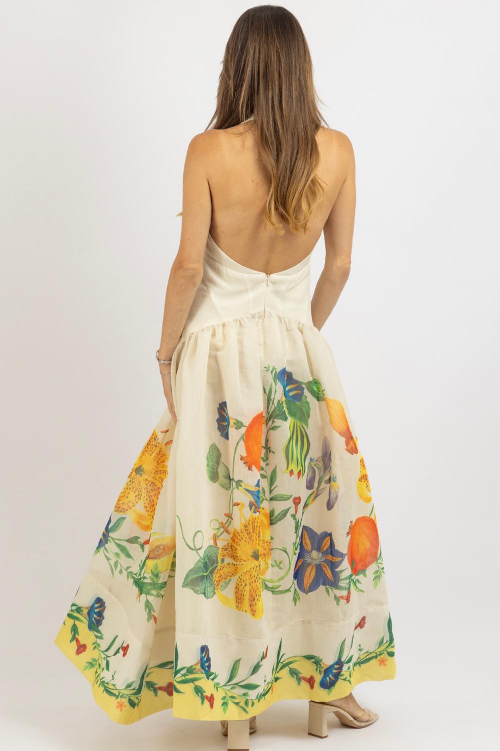 Luxxel - Dahlia Halter Maxi Dress