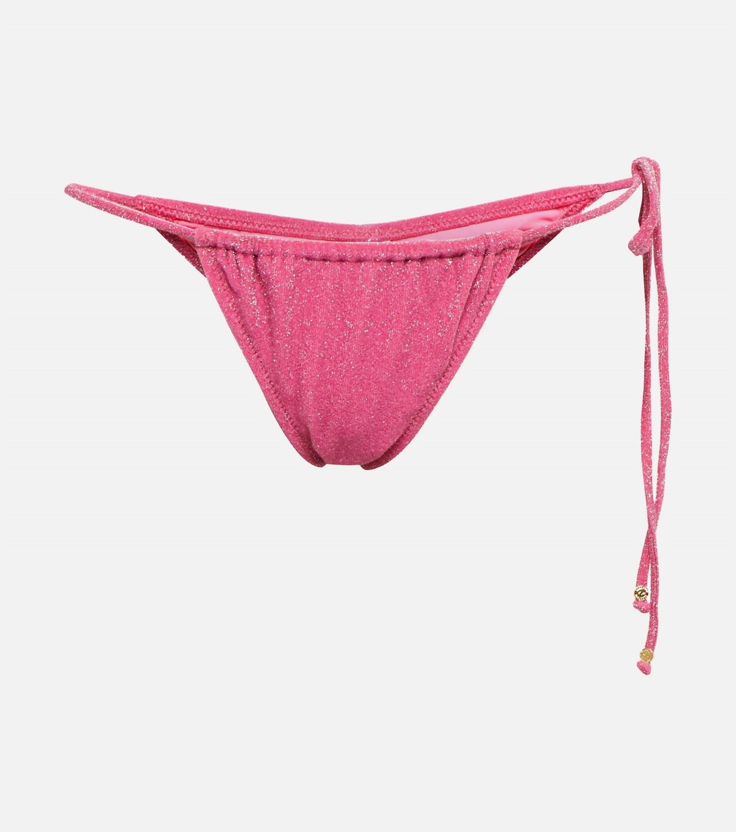 Bananhot Chili Bikini Bottoms in pink shimmer - women's swimwear - alternate view
