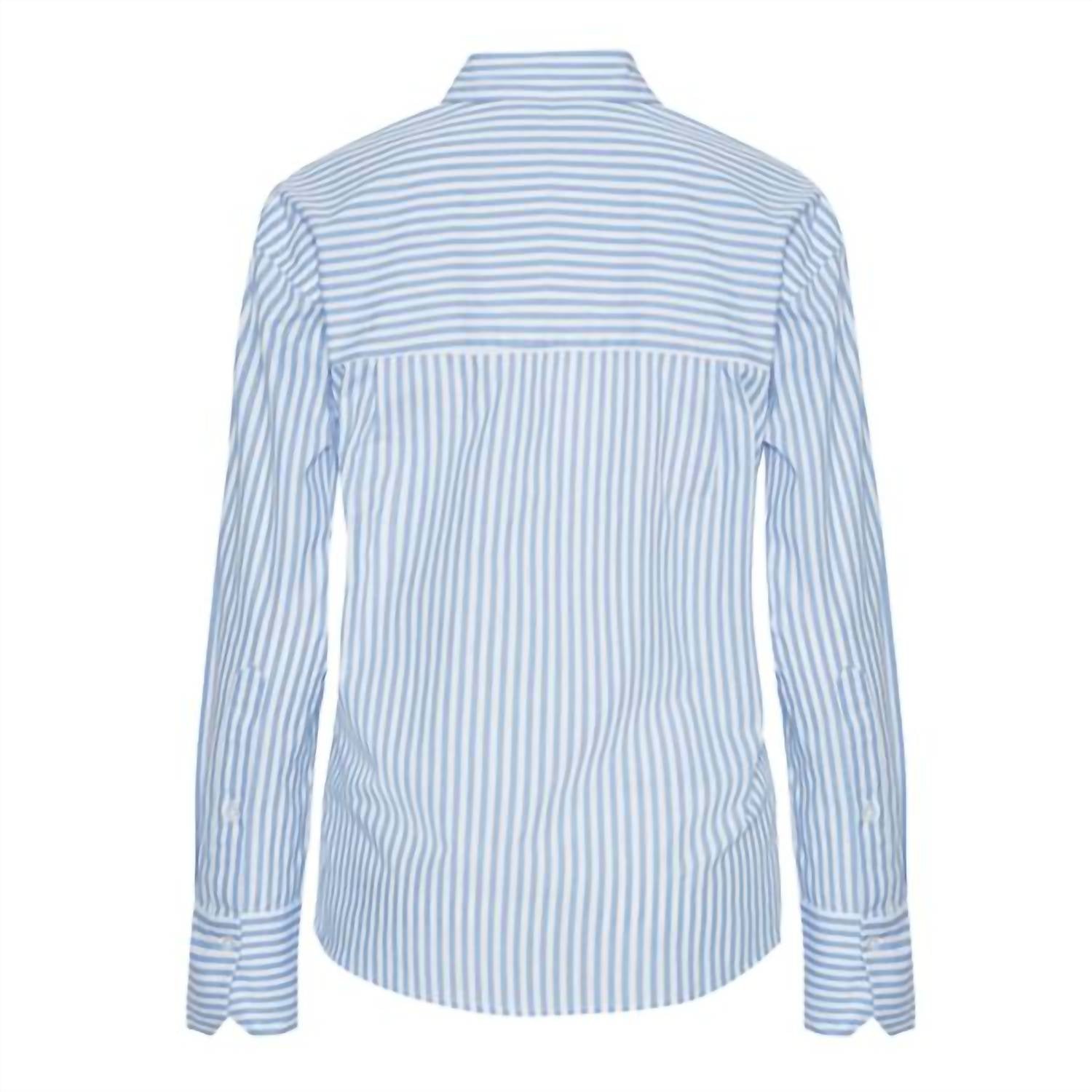 Karmamia Edie Shirt in sky stripe - women's blouse - detail view