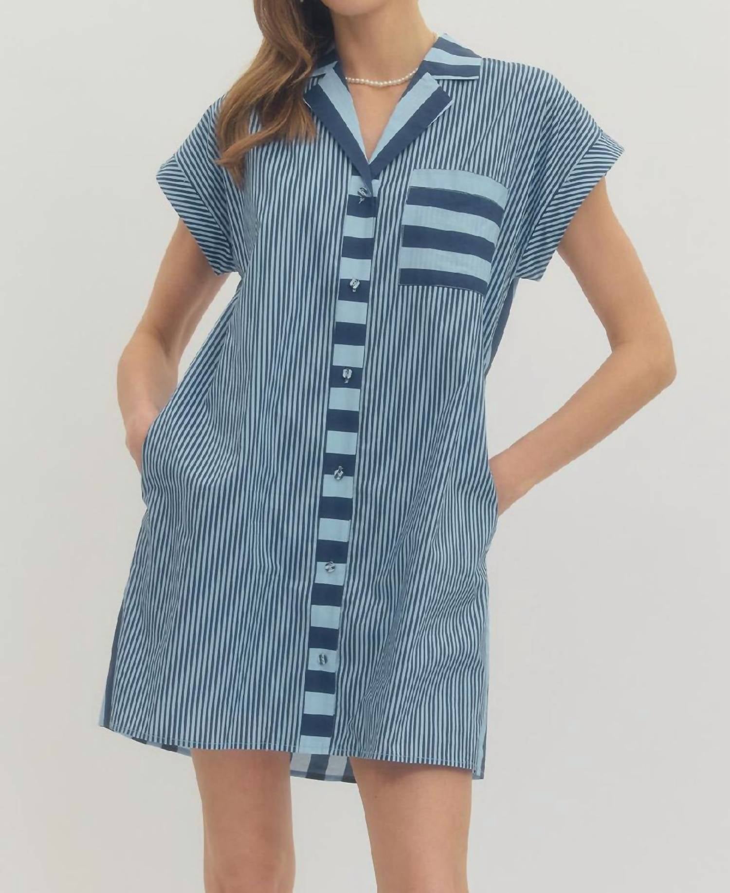Entro - Mixed Stripe Dress