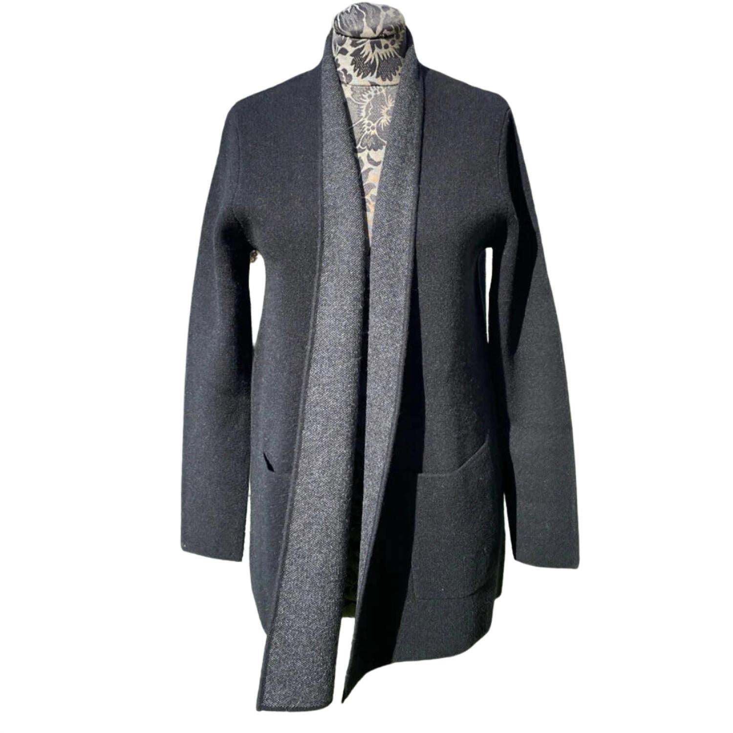 Kinross - Women's Cashmere Reversible Double Knit Cardigan