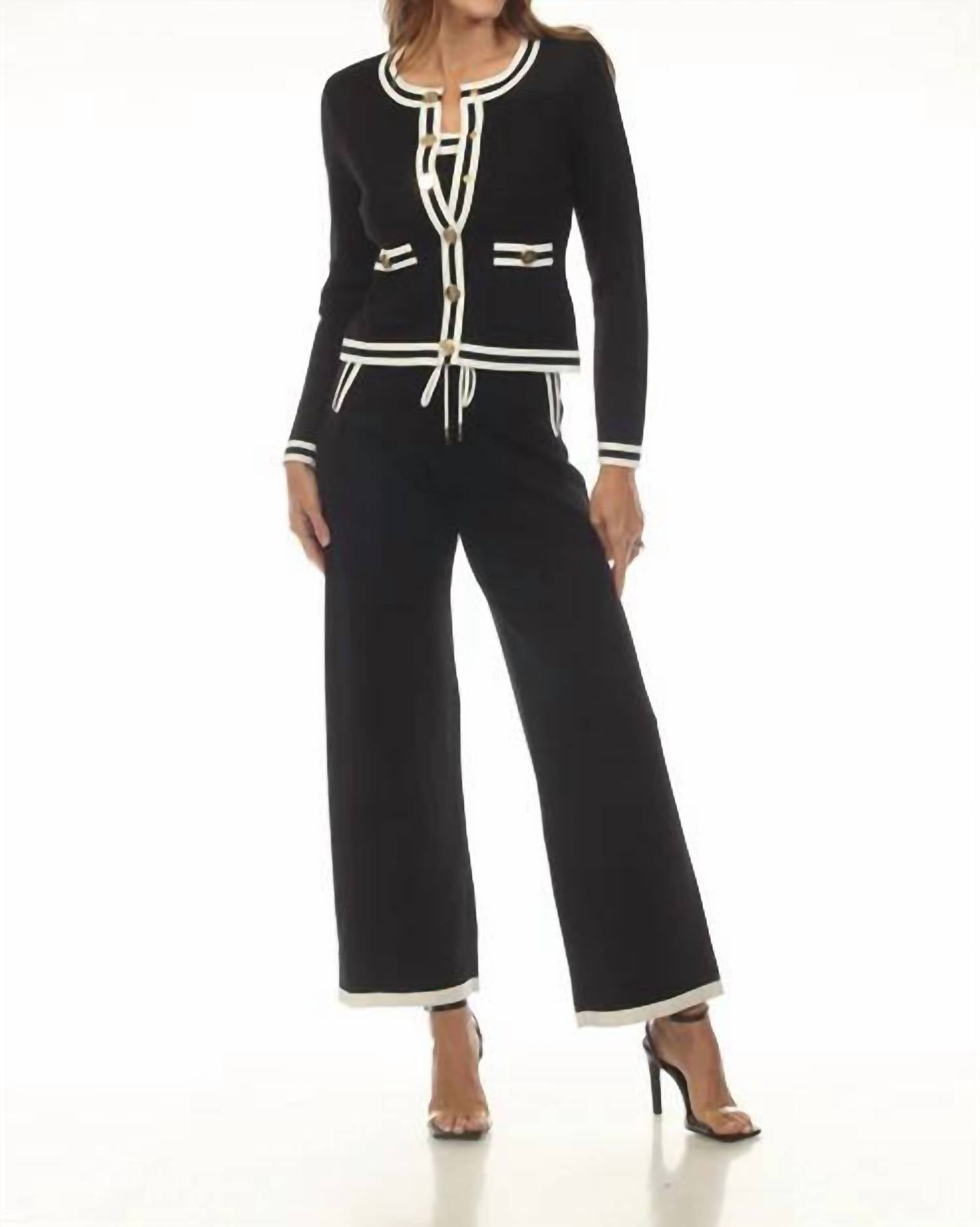 AZI kim pants in black - women's pants - detail view