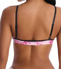 Ed Hardy Love Kills Slowly Leopard Skull Bralette Bra in bubble gum - women's intimate - detail view