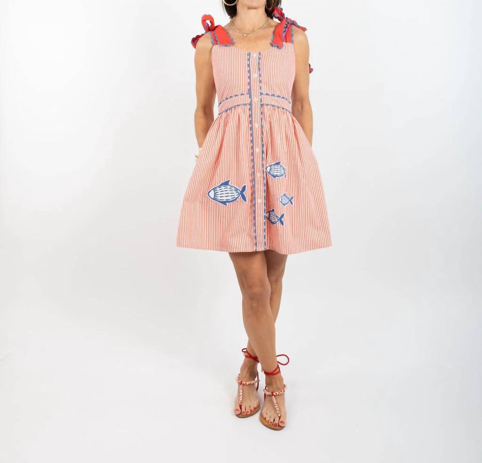 Garland Bags - Bree Fish Applique Mini Dress