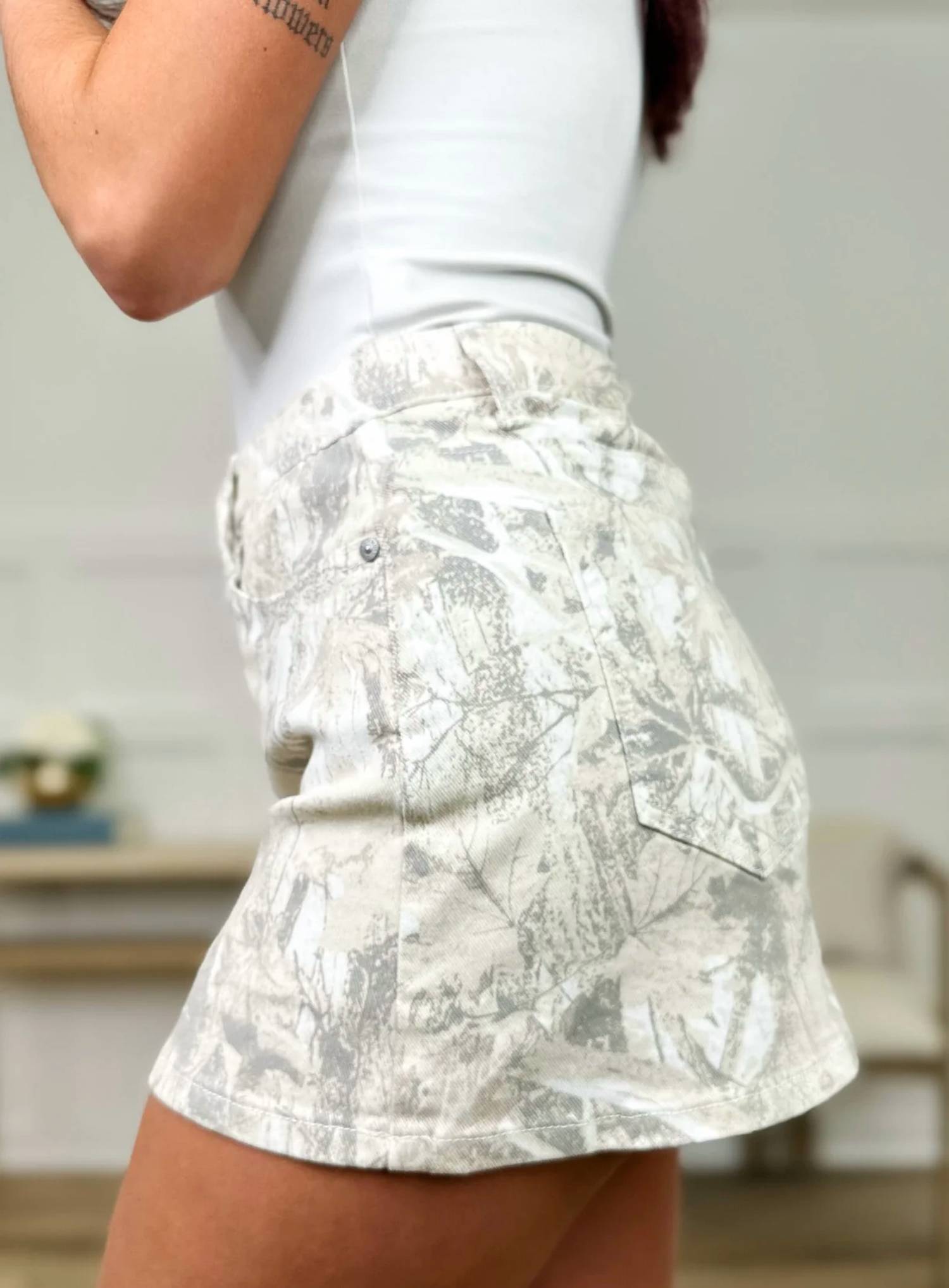 Saige Denim - Mara Low-rise Mini Skort