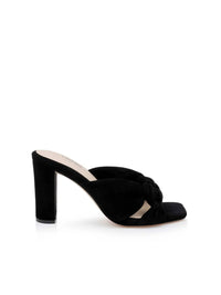 L'Agence Women's Leonie Suede Open-toe Mules in black - women's shoe - alternate view