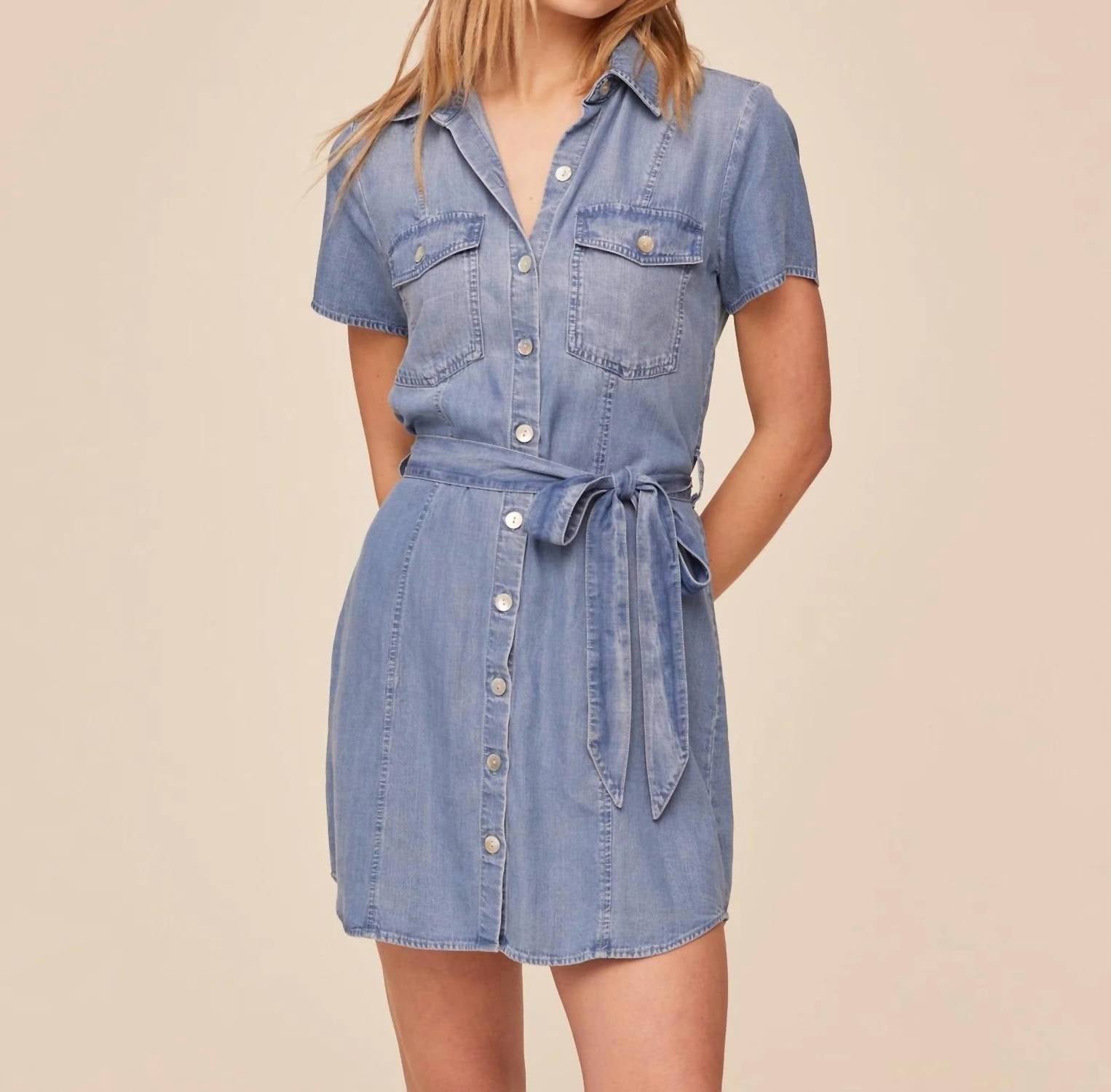 Bella Dahl - Short Sleeve Seamed Shirt Dress