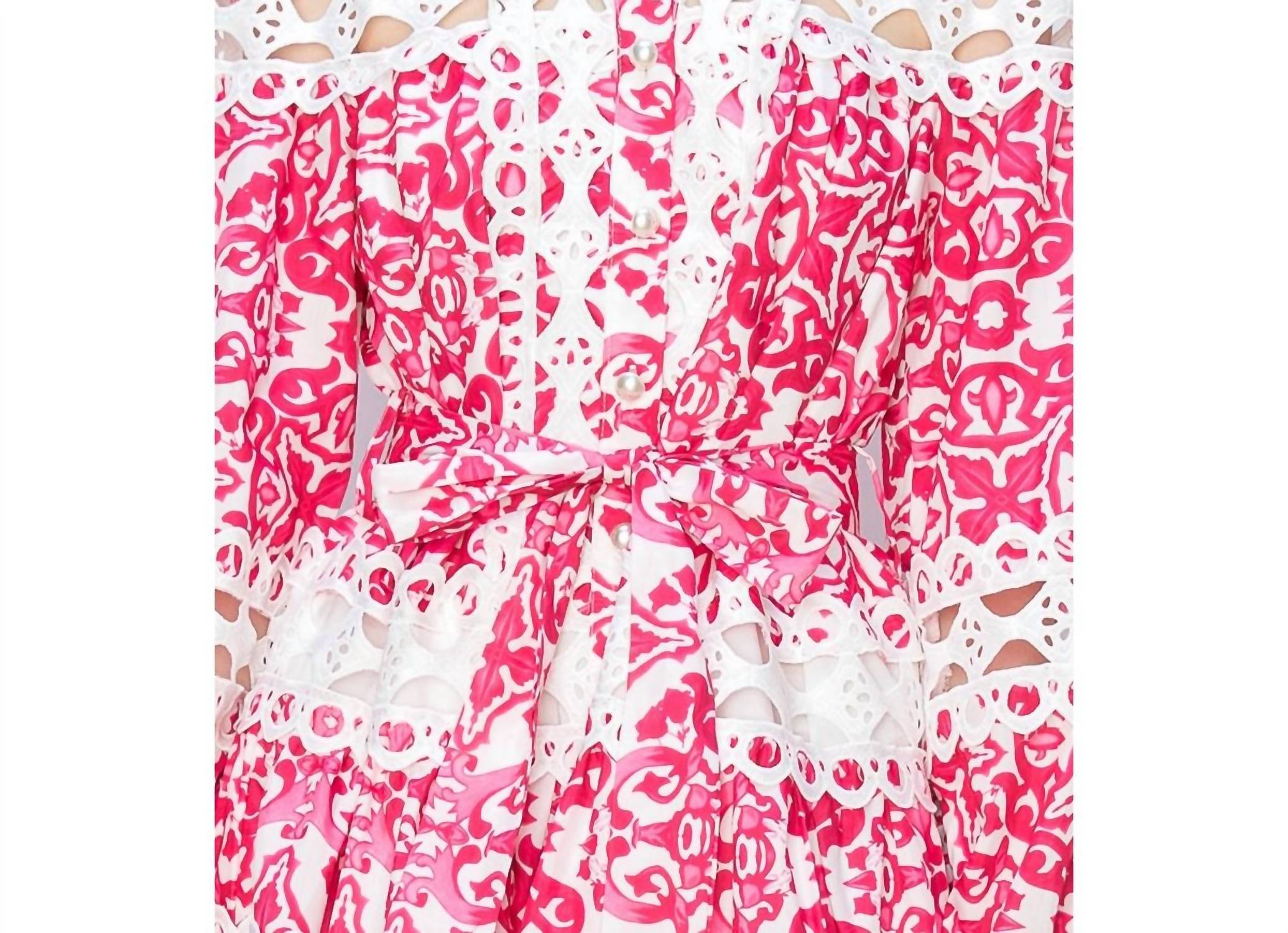 Ina Fashion - Positano Crochet Lace Mini Dress