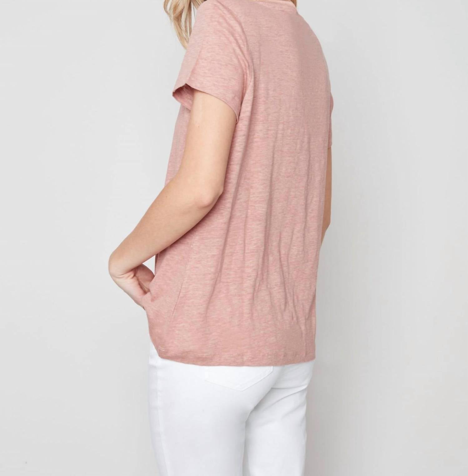 Charlie B - Short-sleeved Linen T-shirt