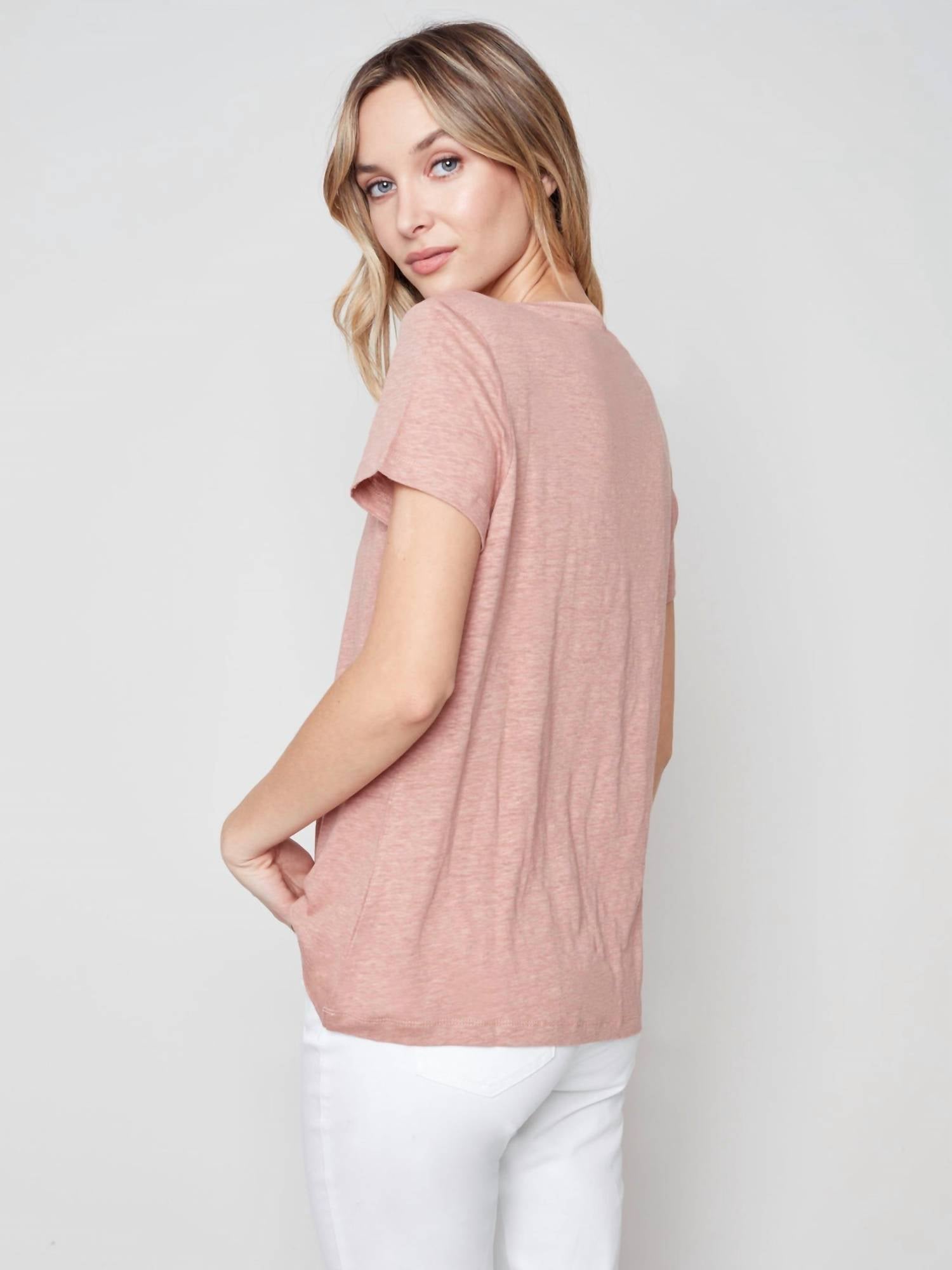 Charlie B - Short-sleeved Linen T-shirt