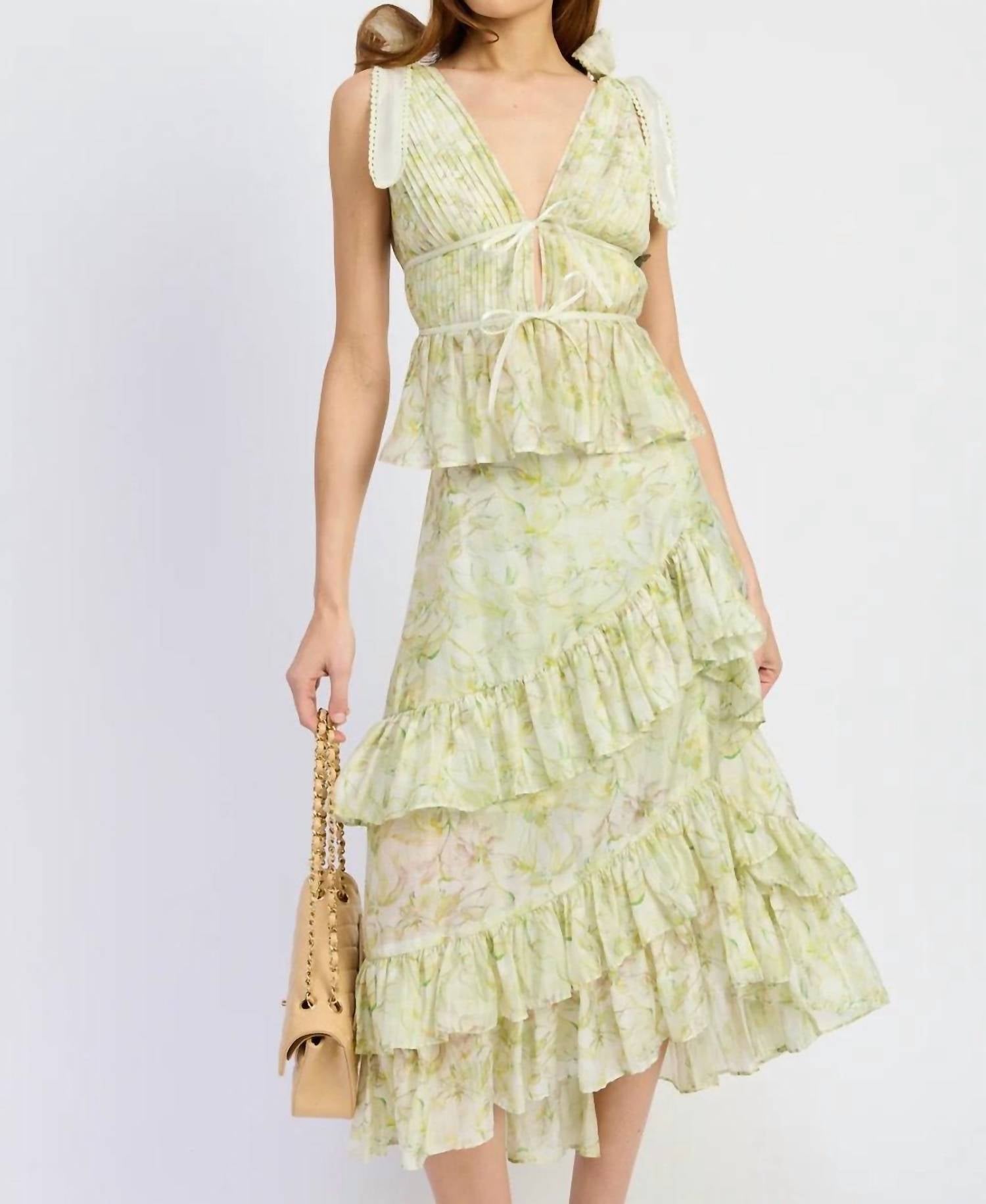 En Saison - Claire Tiered Midi Skirt