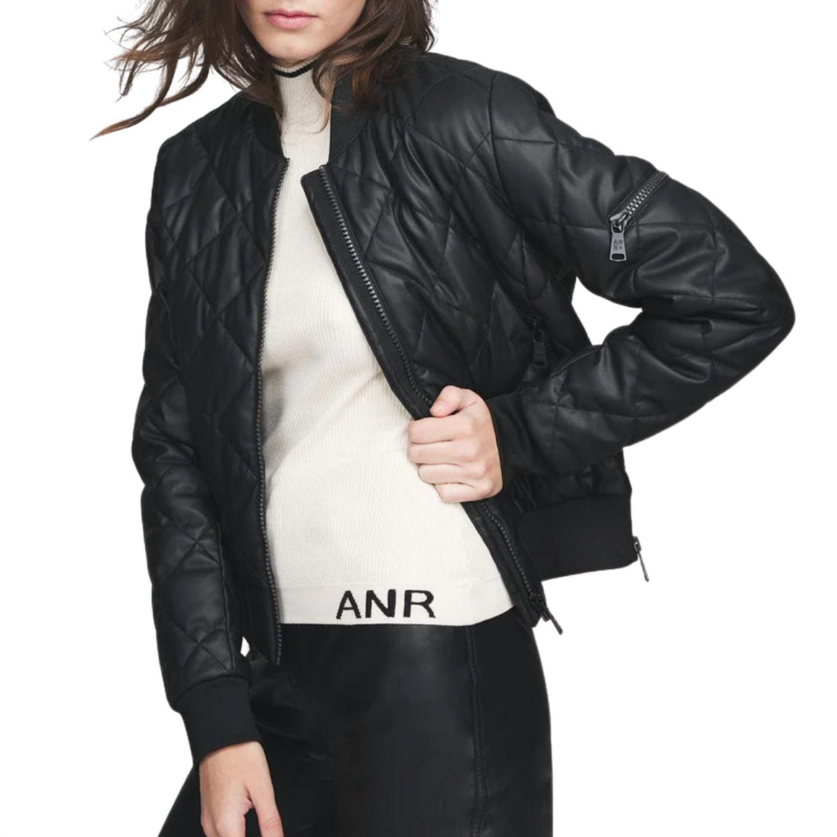 Alp N Rock - Metro Leather Bomber Jacket