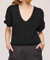 Gentle Fawn - V-neck Short Sleeve Knit Top