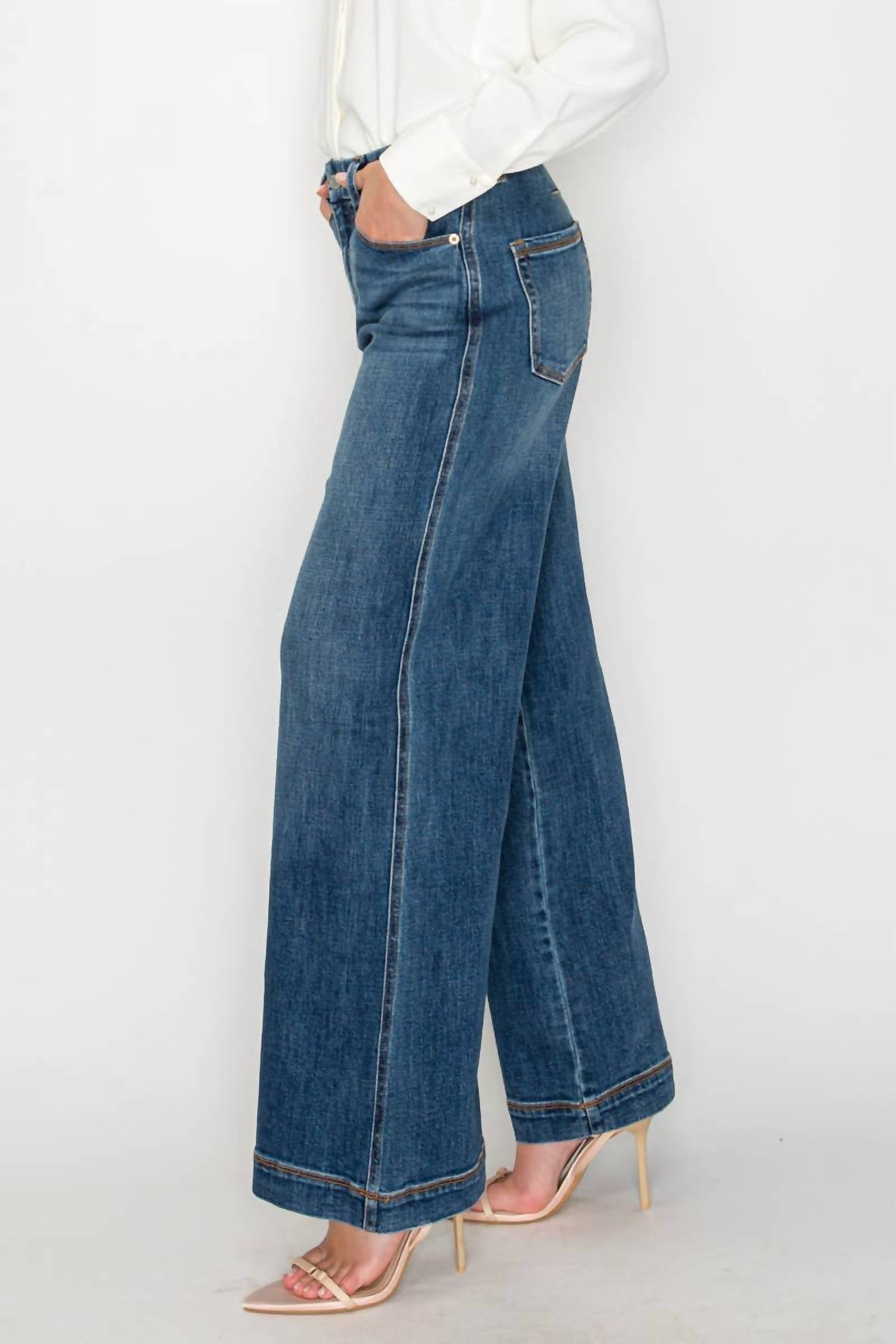 Artemis Vintage - Relaxed High Rise Palazzo Jeans