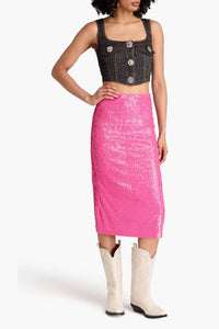 Moschino - Cropped crystal denim top