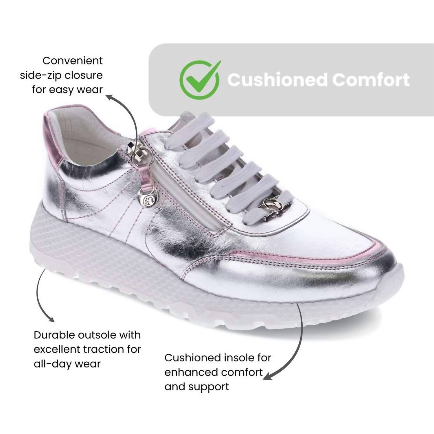 Revere - Women's Sapporo Zip Casual Sneaker