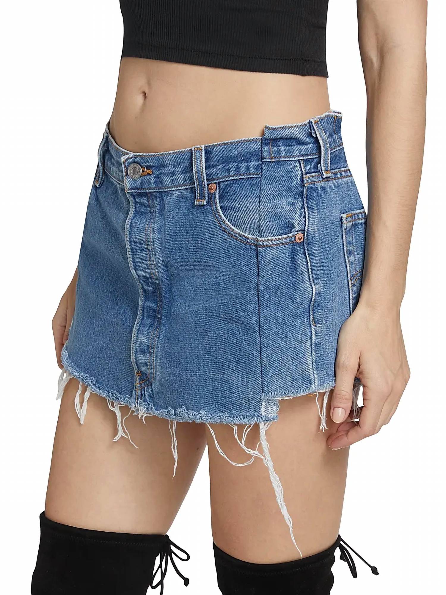 Eb Denim - Angeli Upcycled Denim Mini Skirt